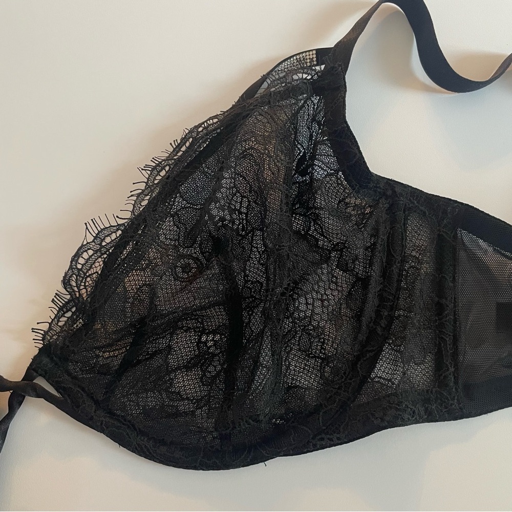 New! Victorias Secret very sexy shine strap black lace bra 3436 - Picture 4 of 8